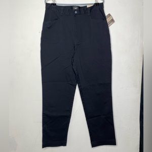 Lee Casuals For Women Black Washed Twill Tapered Leg Plain Front Pant Size 16 M